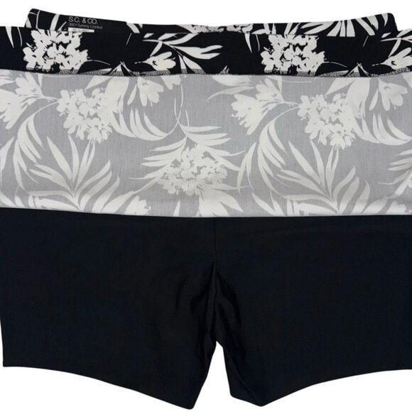 S.C. & CO. Womens Size XXL Black Floral 360 Degree Tummy Control Skort Stretch - Picture 4 of 11